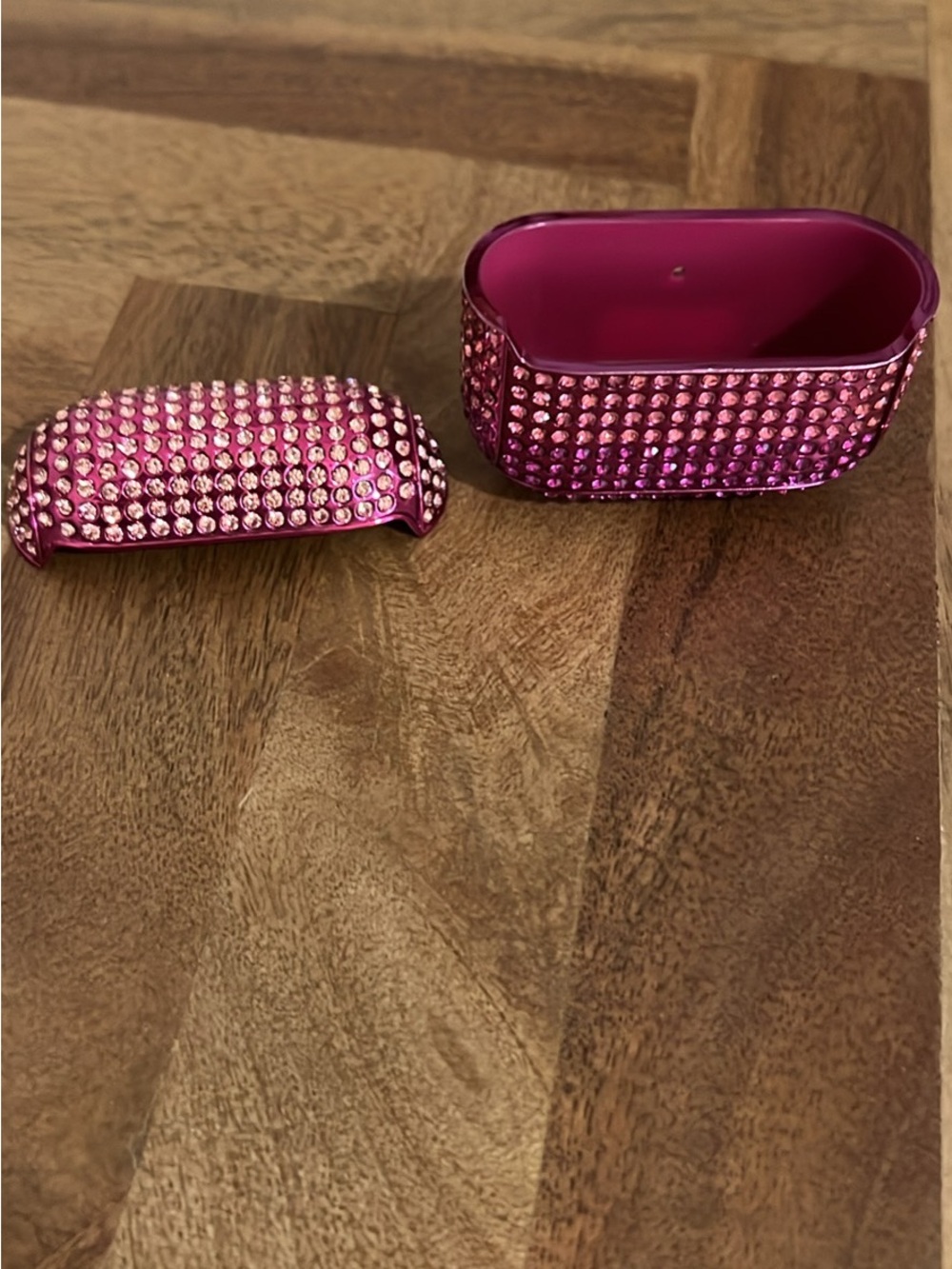 kate spade Pink Crystal-Embellished AirPods Case